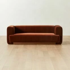 Terrain Bronze Brown Velvet Sofa - Luxurious Living Room Furniture