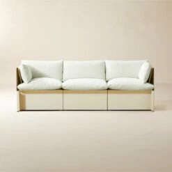 Tol 3-Piece Ivory Boucle Sectional Sofa - Modern Living Room Furniture