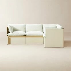 Tol 4-Piece Ivory Boucle Sectional Sofa - Modern Living Room Furniture