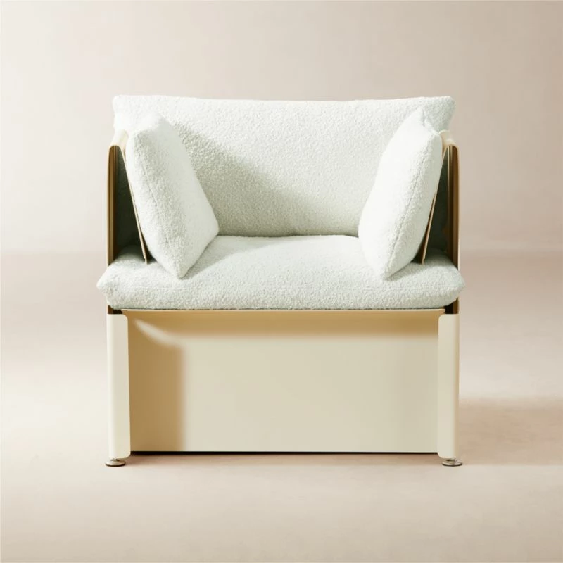 Tol Ivory Boucle Chair - Modern Living Room Furniture