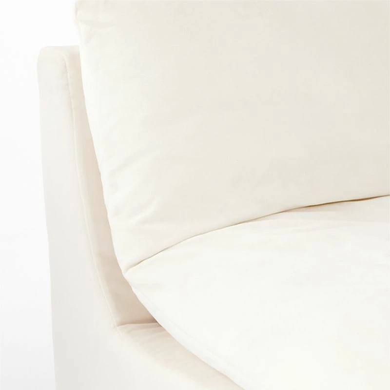 Turn 4-Piece Off-White Performance Velvet Sectional Sofa - Modern Living Room Furniture - Image 6