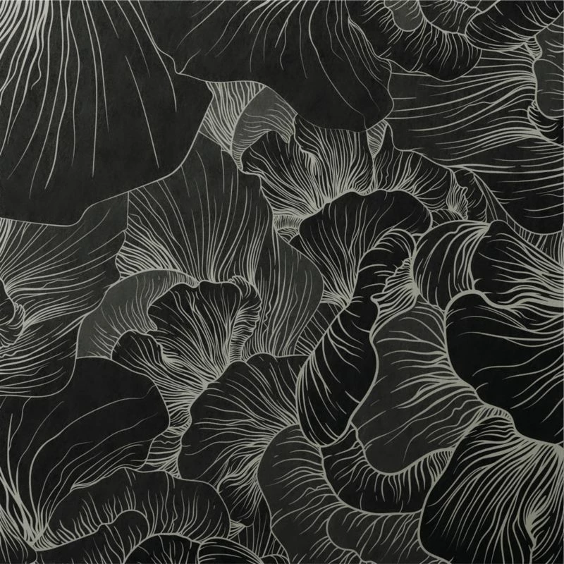 Venation Soft Black Wallpaper - Elegant Wall Decor & Wallpaper - Image 2