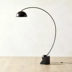 Venus Black Arc Floor Lamp with Marble Base - Modern Lighting for Home & Office