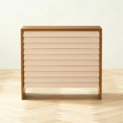 Wane Wood 2-Drawer File Cabinet with Vegan Leather Drawers | Modern Office Furniture