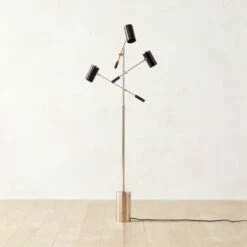 Watt Articulating Polished Nickel Floor Lamp - Adjustable Modern Lighting