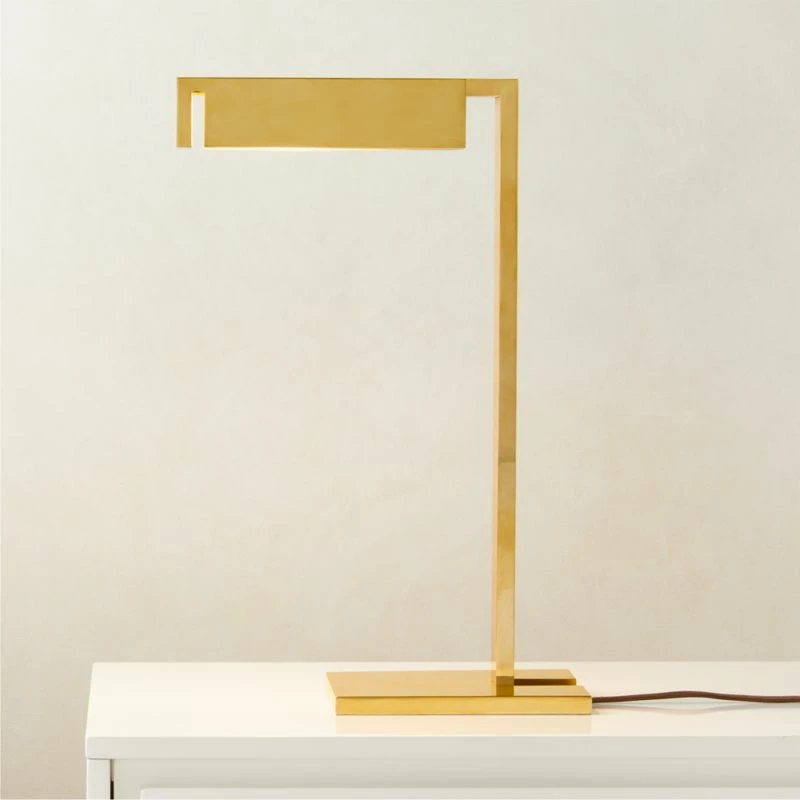 Wilde Polished Brass Task Table Lamp - Elegant Lighting for Modern Spaces - Image 2