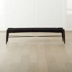 Wrap Large Black Jute Rope Bench - Stylish Living Room Furniture