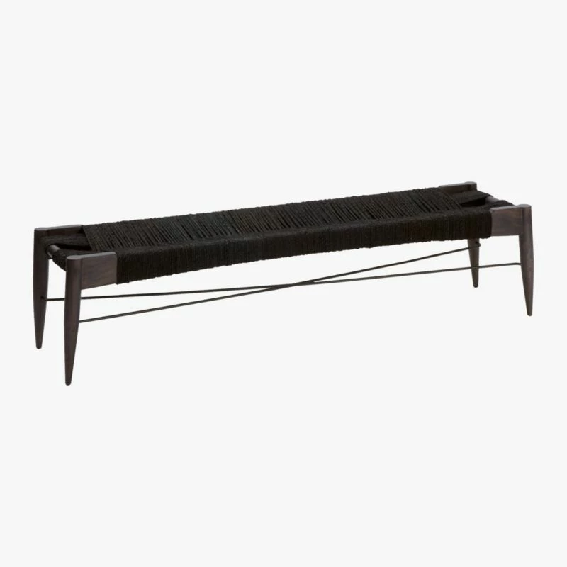 Wrap Large Black Jute Rope Bench - Stylish Living Room Furniture - Image 4
