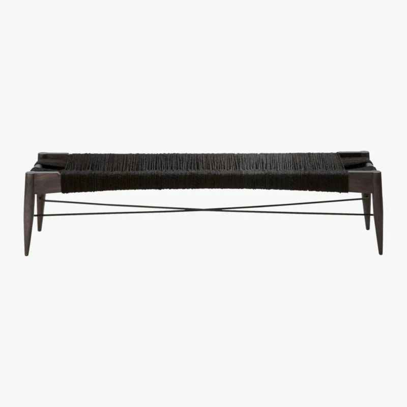 Wrap Large Black Jute Rope Bench - Stylish Living Room Furniture - Image 3