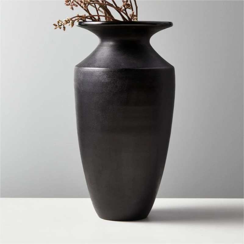 Yadira Black Terracotta Vase - Elegant Home Accessory for Modern Decor - Image 2